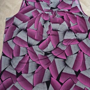 Calvin Klein Pink and Black Geometric Tank Top